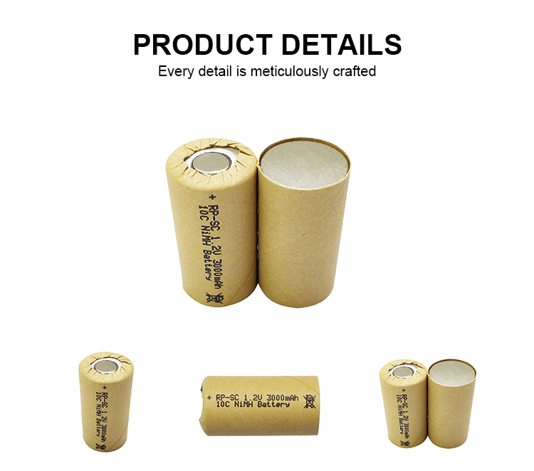 Power Tool Nickel Rechargeable Battery High Discharge 1.2V 3000mah Nimh Battery