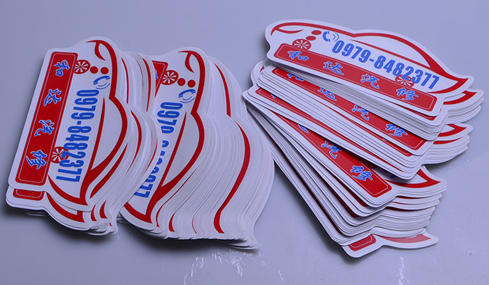 Custom outdoor durable promotion advertising die cut shape sticker