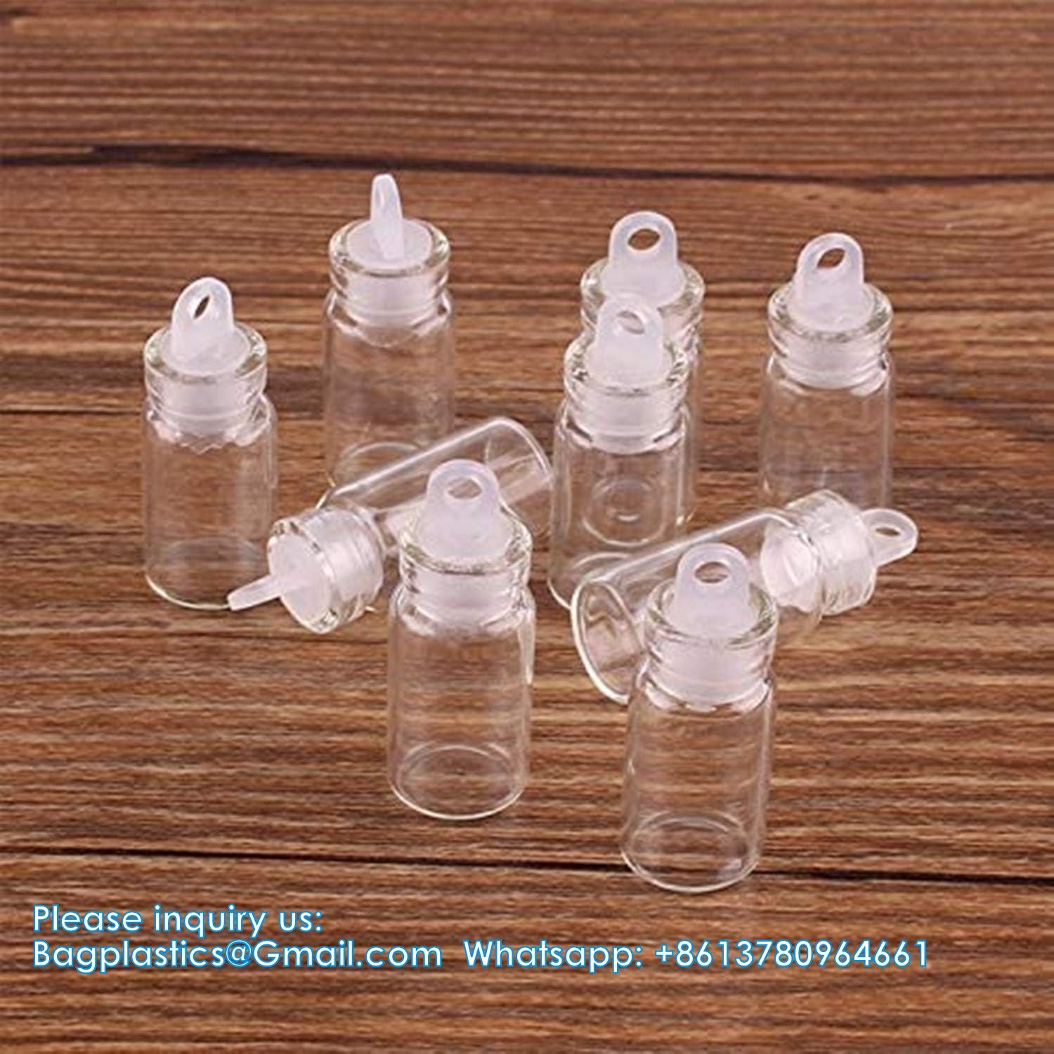 Mini Small Clear Glass Bottles Vials Tiny Jar With Plastic Stopper Miniature Bottle Message Bottle Gift DIY Decoration