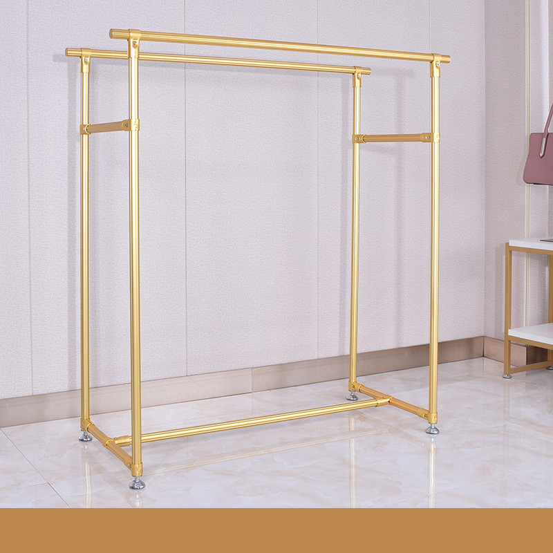 Store Showroom Hanging Cloth Rack Stainless Steel Clothing Display Stand