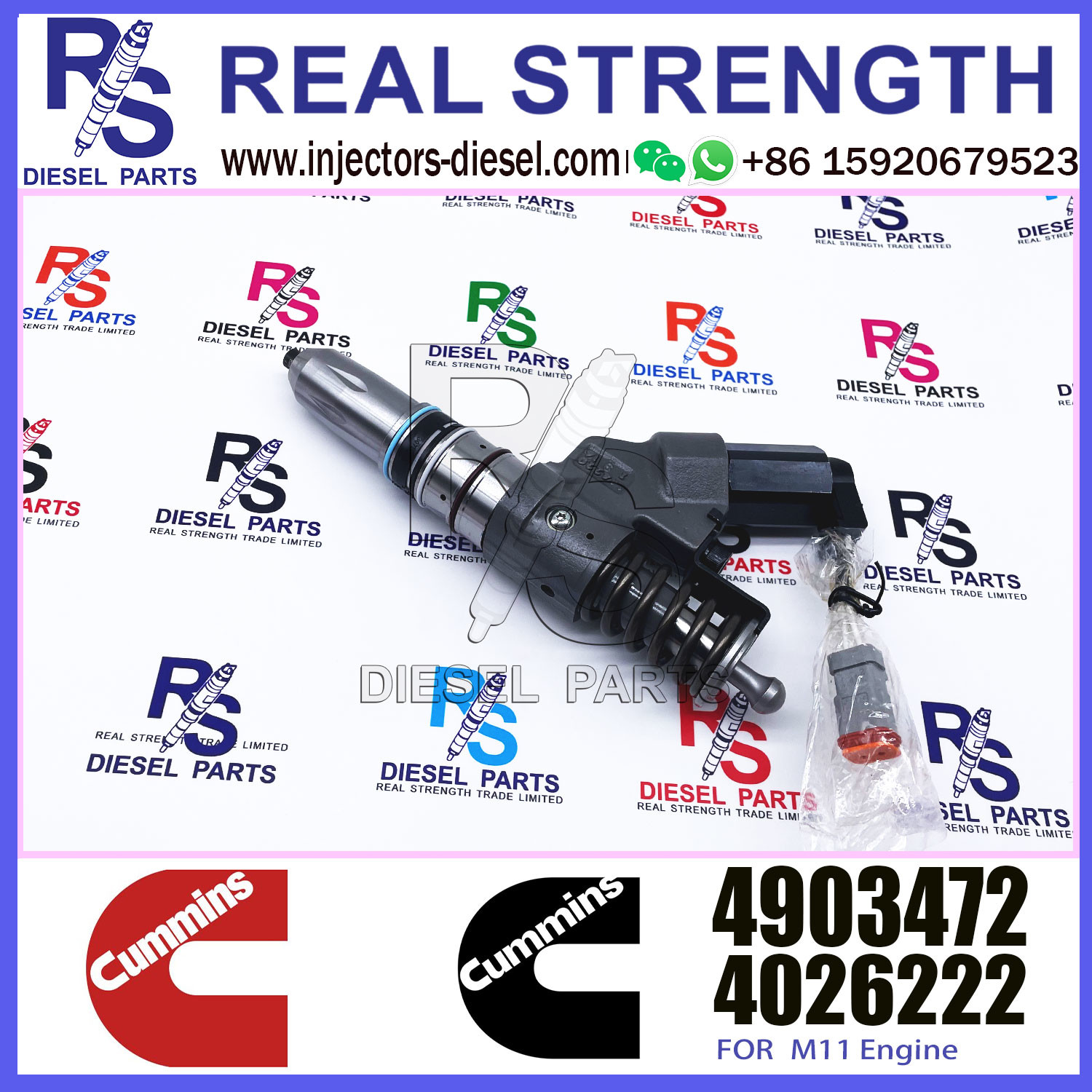 Common rail fuel Injector 4903472 4026222 4903319 4062851 3411845 for M11 ISM11 QSM11 L10
