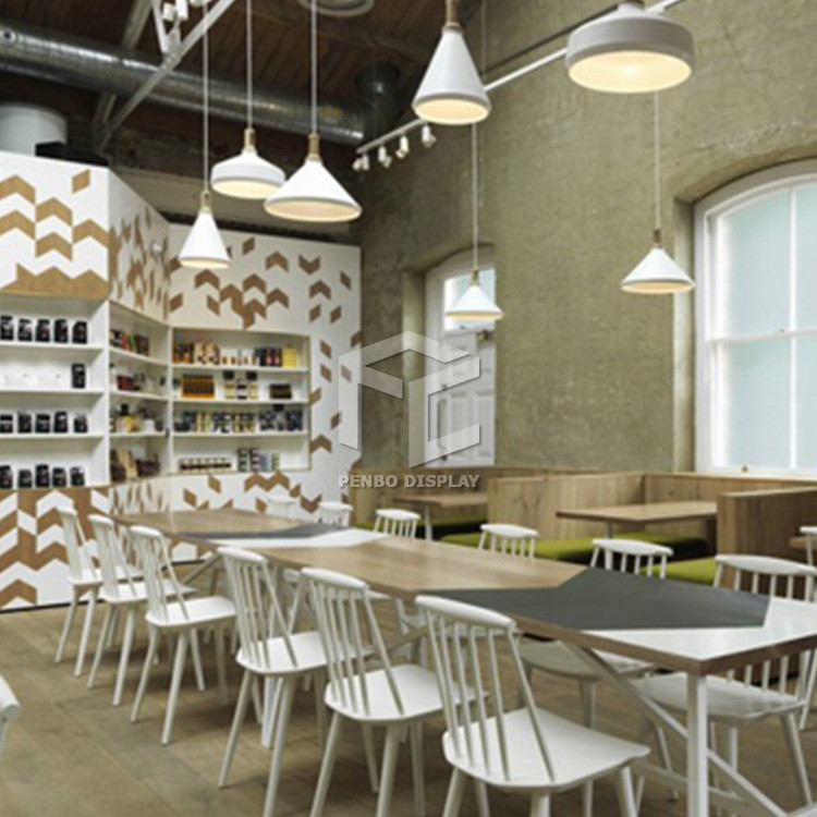20mm Thick MDF Coffee Shop Display Counter Fire Retardant