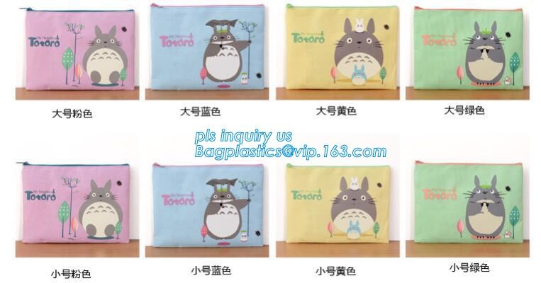 Canvas Pen Pencil Case Stationery Pouch Bag Case Cosmetic Bags, Amazon students high-capacity zipper pencil case