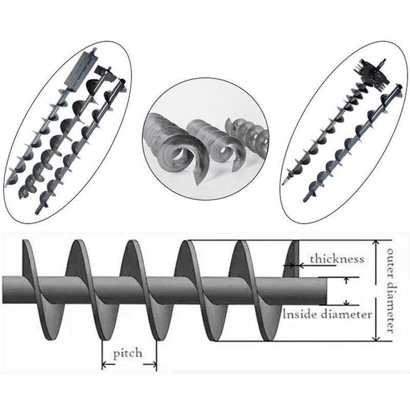 OEM Custom Stainless Steel Small Flexible Grain Auger Screw Flight