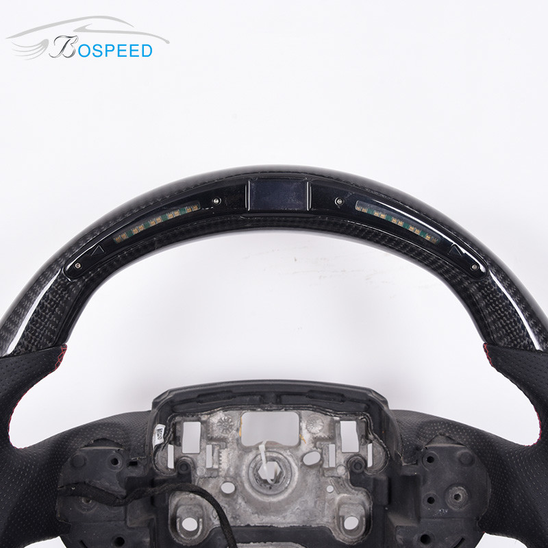 ODM Land Rover Defender Led Display Steering Wheel Round Sports White Stitch