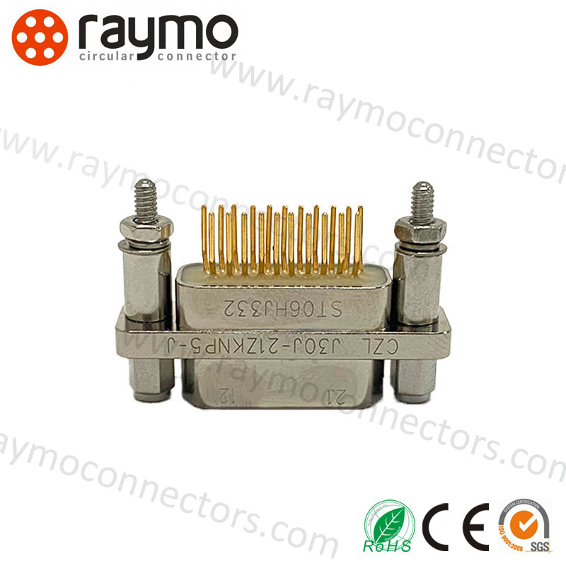 J30j Series Rectangular Electrical Connectors with 9 Contacts D-SUB Micro-D Connectors and Durable