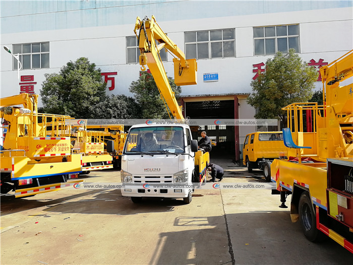ISUZU 14-16m High Altitude Operation Trucks Aerial Bucket Truck High Lifting Platform Truck