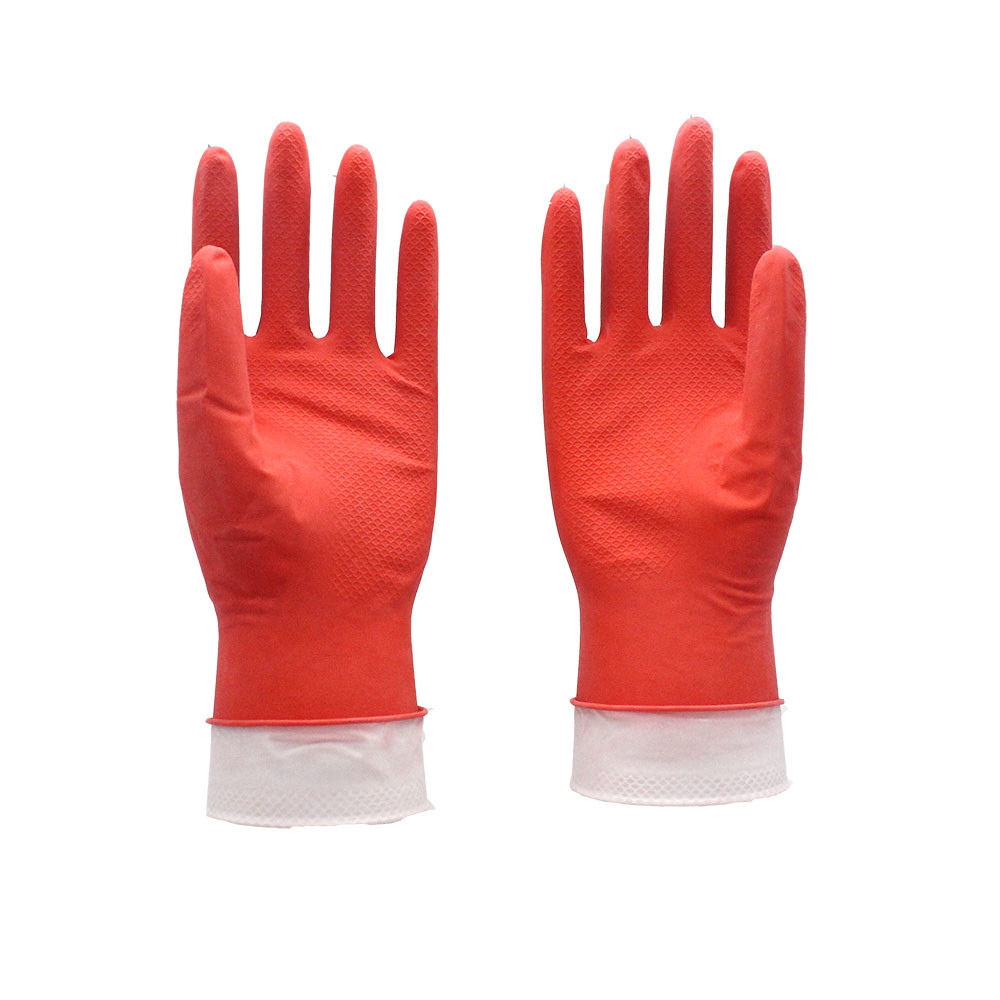 Kitchen Latex Rubber Gloves , Household Hand Gloves Dish Washing Cleaning