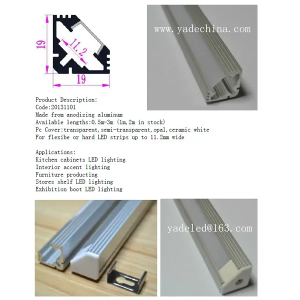 6063 T5 Aluminum Alloy Recessed LED Profile with Customized Length for Optimal Heat Dissipation