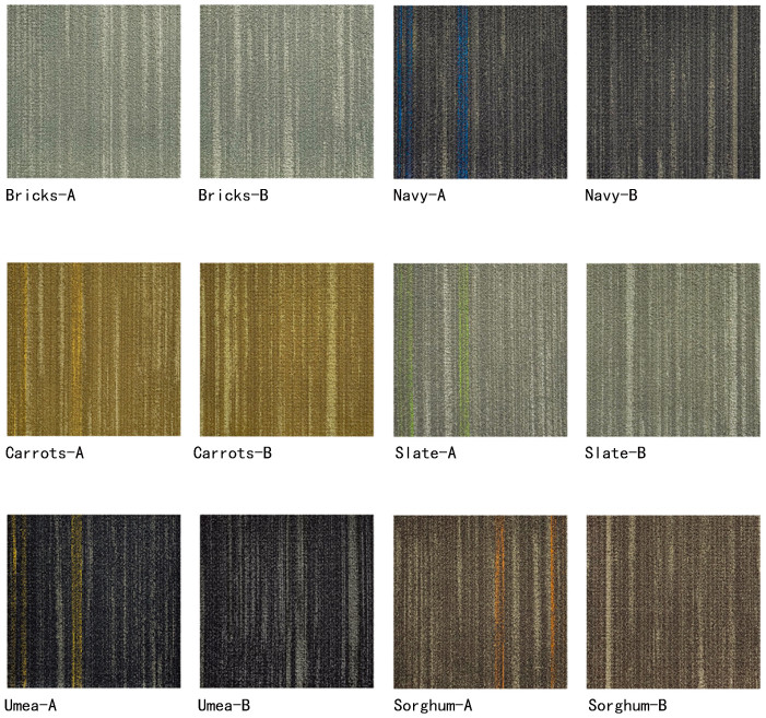 High Grade Carpet Tiles Office Square Carpet With PVC Backing