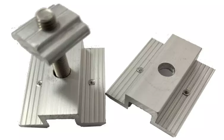 Customized Aluminium Mid Clamp Fixing Brackets for Roof Ground Solar Mounting System