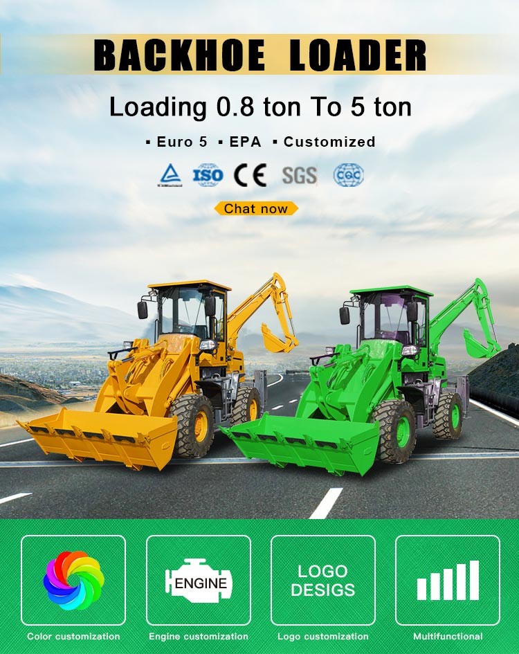 Urban Engineering Backhoe Loader Compact 1m3 Bucket Capacity