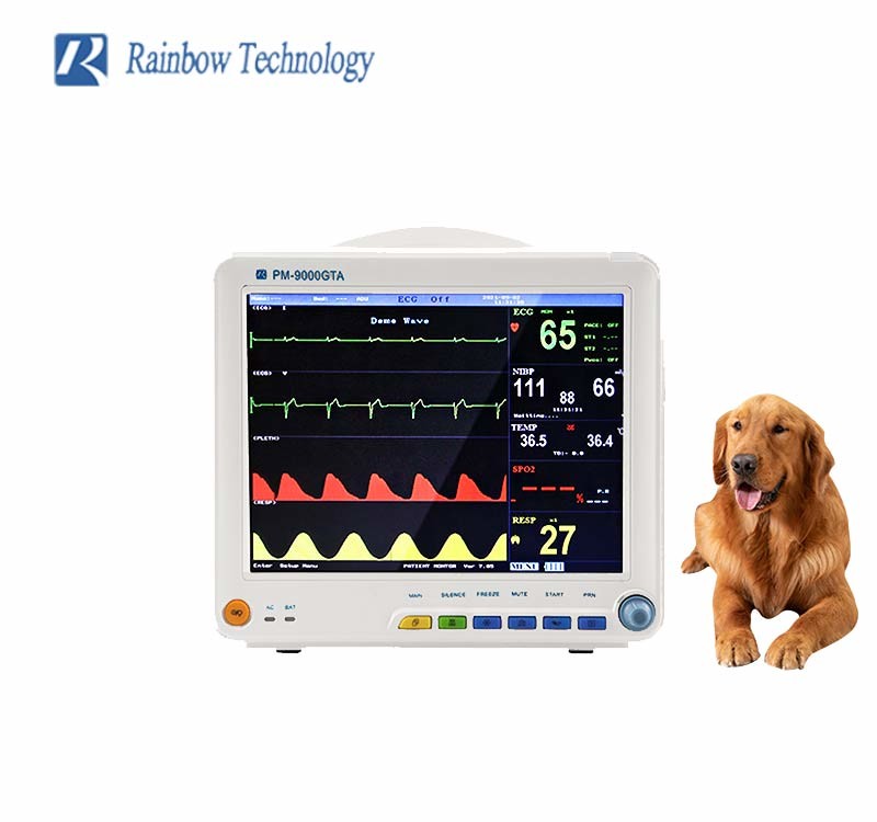 12.1 Inch Veterinary Patient Monitor Portable For Animals Patient Vital Signs