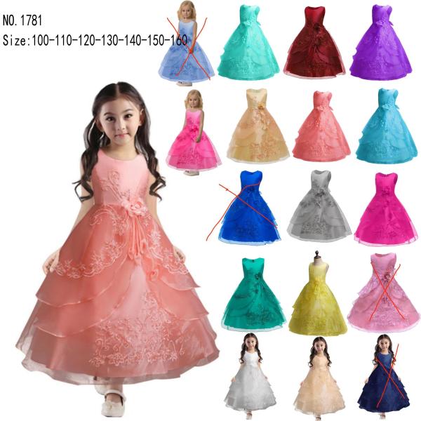girl's princess dress evening dress wear party dress ready goods ready to ship