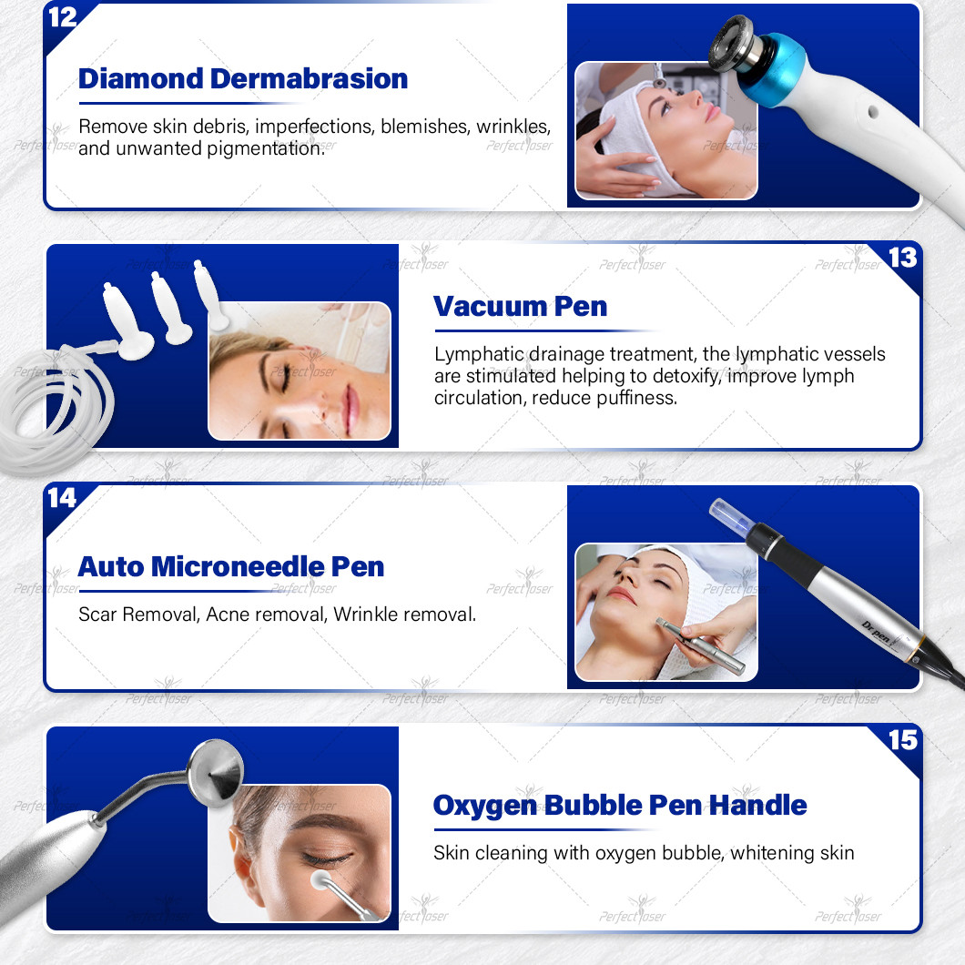 Skin Tightening Cleaning Hydrafacial Beauty Machine With 15 Kinds Of Handles