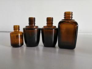 China Cosmetics 50ml Brown Dropper Bottles With Childproof / Pilfer Proof Cap on sale