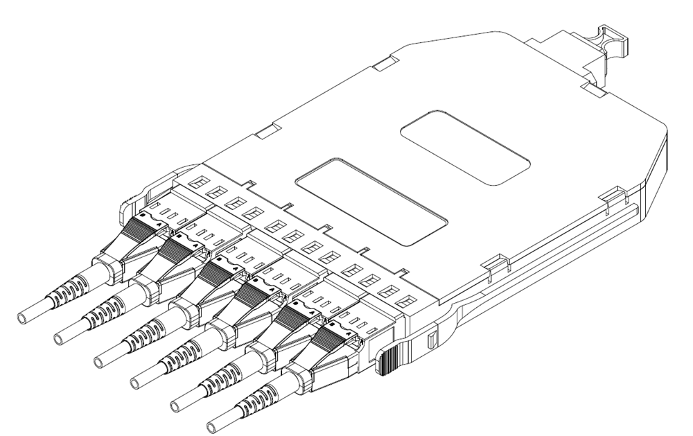 Compact Ultra Thin Fiber MPO MTP Cassette Module 12 Ports