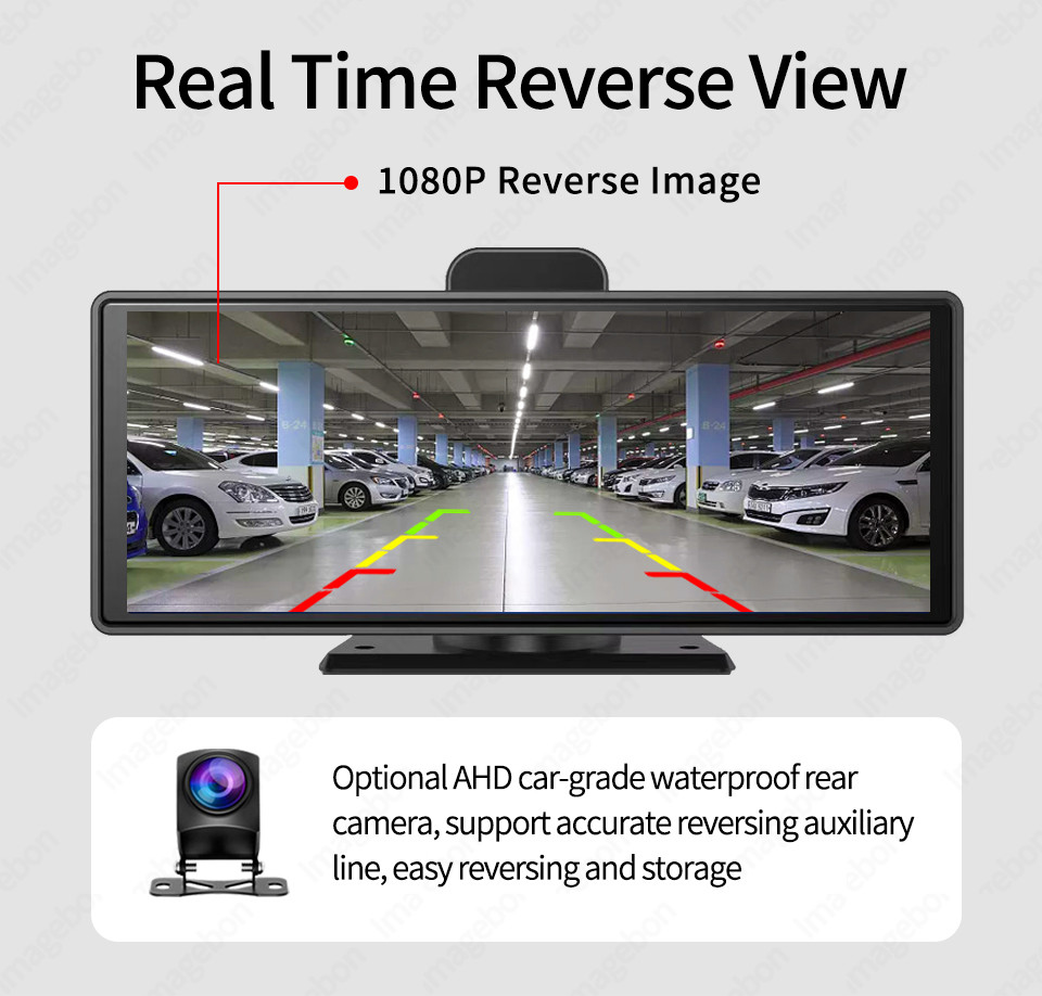 4K Android Auto ADAS WiFi Dash Cam AUX FM GPS 10.26" Car DVR CarPlay
