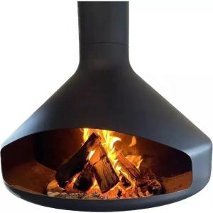 Buy cheap 1000mm Hotel Indoor Suspended And Rotating Wood Burning Hanging Fireplace product