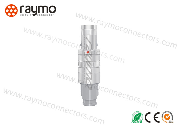 Customized Circular Plastic Connectors High Performance Silver Color Metal Shell