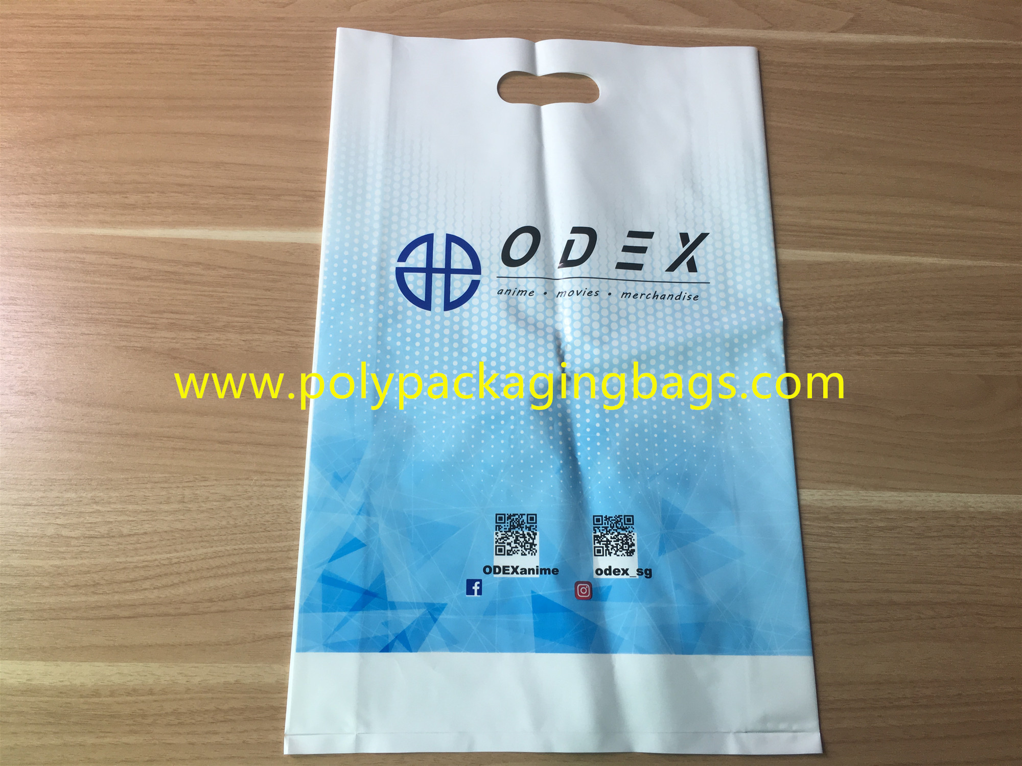 Biodegradable Die Cut Handle Bags , Custom Printed Shopping Bags