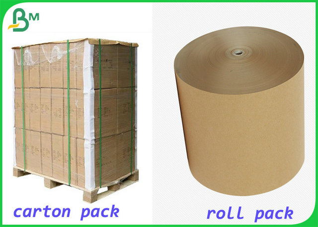 300gsm 350gsm Pure Kraft Paper Roll Brown Color With 600mm width x 200m 