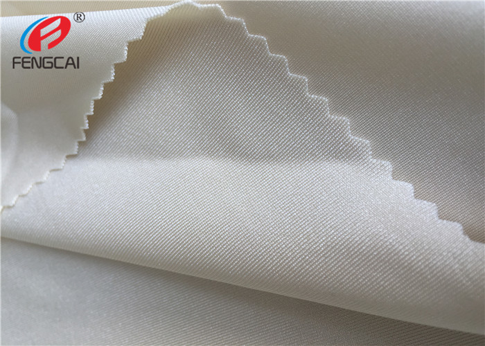 White Color Lycra Stretch 85% Ployester 15% Spandex Fabric For Sportswear