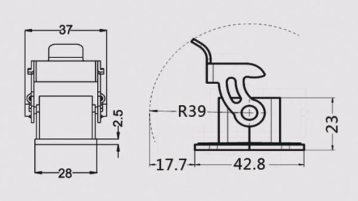 5Pin housing size