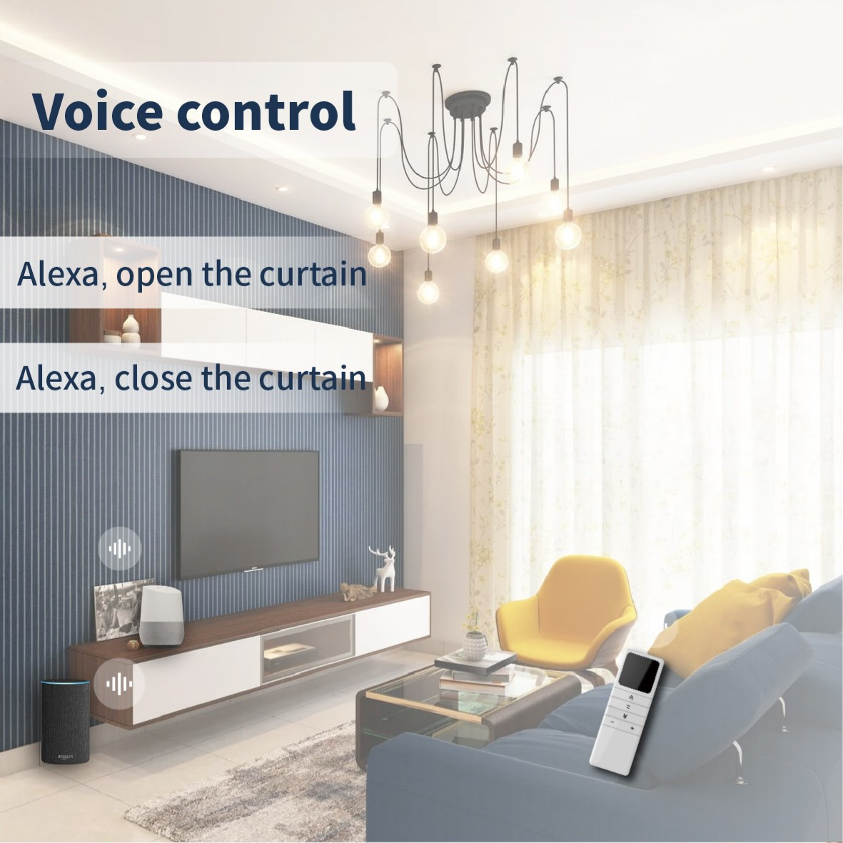 Glomarket Tuya Zigbee Aluminum Alloys Motorized Flexible Rail Curtain For Bedroom APP Control Smart Home Curtain