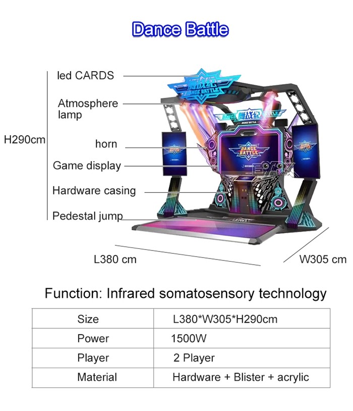 2 Players Music Battle Dance Game Machine Indoor Video Game Machine