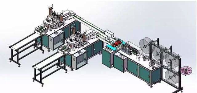 Medical Grade Isolation Face Mask Making Machine , Disposable Mask Making Machine