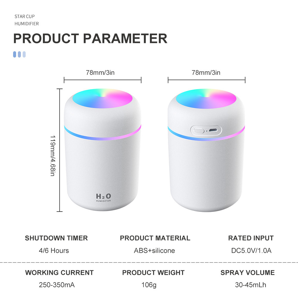 Portable Electric USB Humidifier Ultrasonic Essential Aroma Oil Diffuser