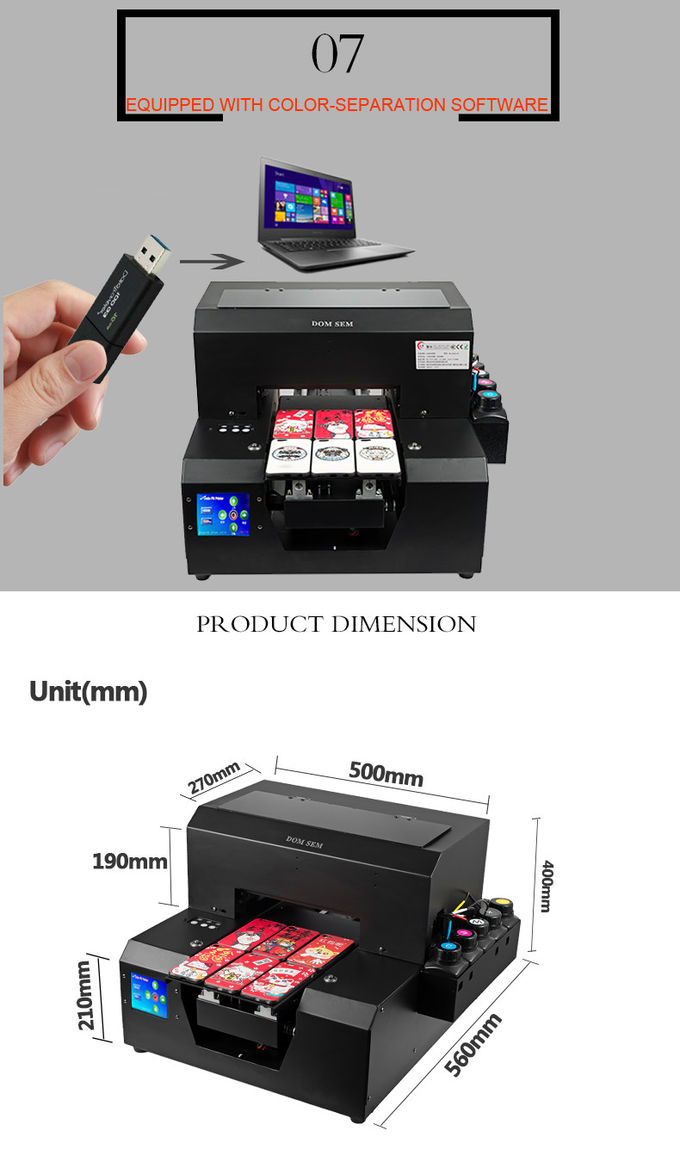 Automatic Mobile Phone Case Printing Machine TPU Plastic PVC Card Acrylic Board