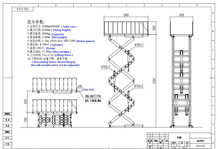 4.5m Height Anti Skid Vertical Cargo Lift Safest To Top Mezzanine