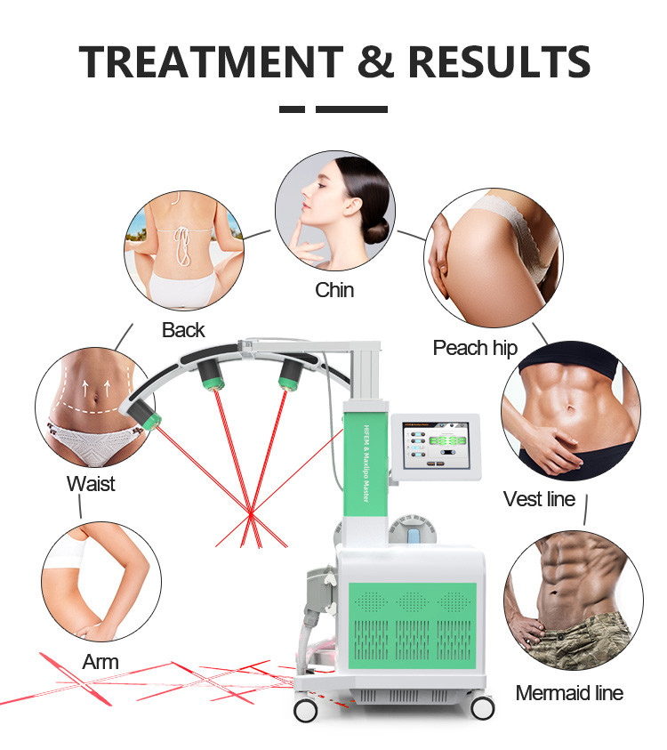 800W-3500W Body Sculptor Machine 10D Laser HIEMT Body Sculpt Machine For Tightening / Slimming