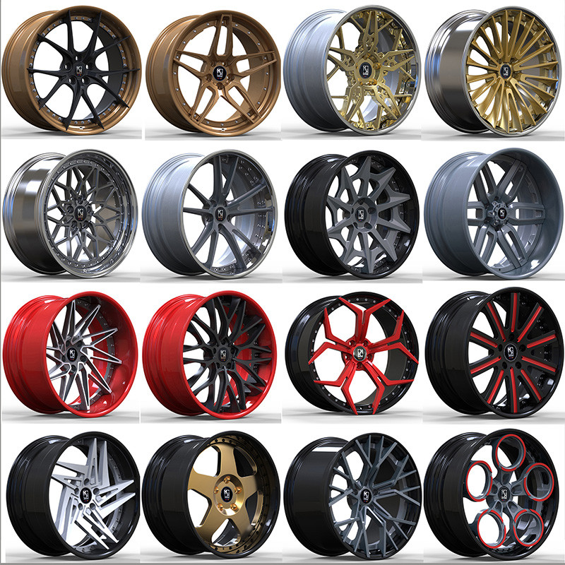 Custom designed Two pieces forged wheels 18 19 20 21 22 23 24 inch alloy car rim custom alloy car wheels