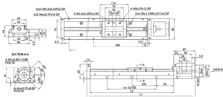 Precision Single Axis Robot 100mm - 1680mm Linear Motion Module KK86 CNC Retail Industries