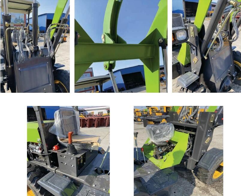 18KW Electric Mini Wheel Loader Standard With Forklift Operator Console HT908