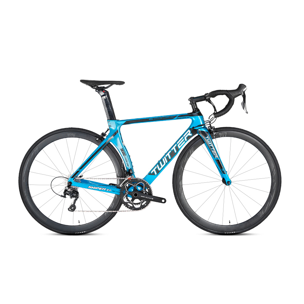 Blue Carbon Fibre Cyclocross Bikes SHlMANO 105 5800 High Configuration