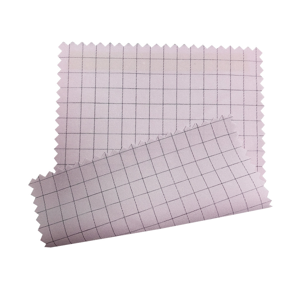 ESD Clothing Pink 7mm Grid Fabric 98% Polyester+2% Conductive Carbon ESD Antistatic Fabric