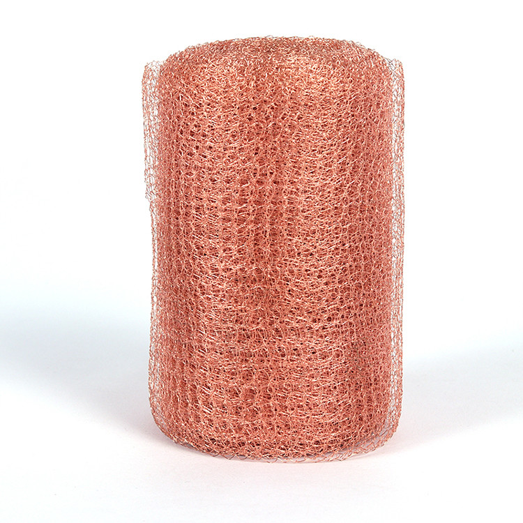 Knitted Copper Wire Mesh Roll 127mm 0.2mm Diameter Rodent Control Barrier