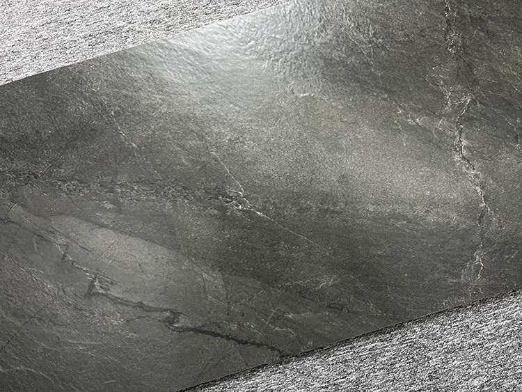 Non Slip Matt 60 X 120 Glazed Ceramic Tiles Rustic Dark Grey For Living Room Floor