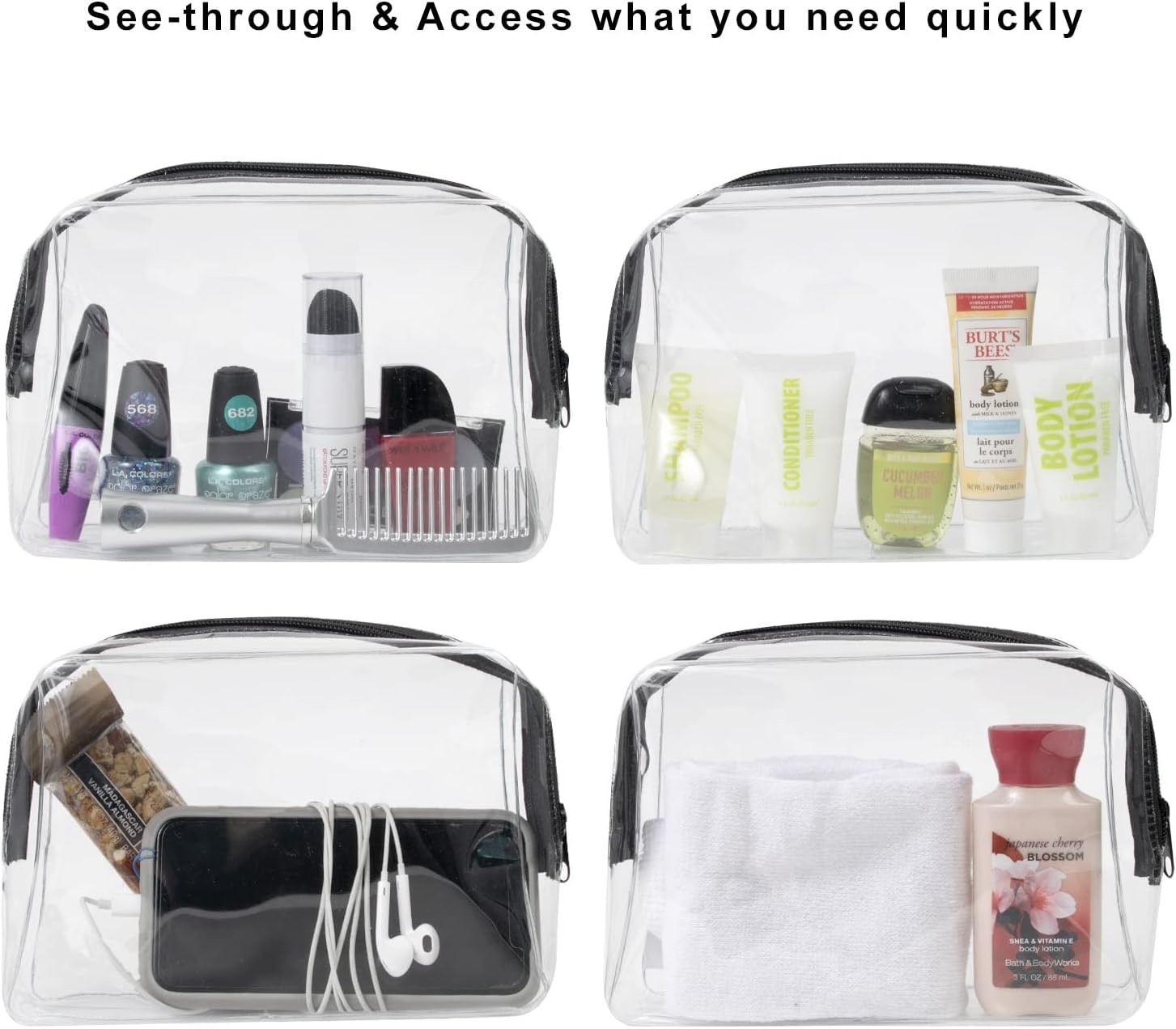 Clear Shockproof protective &Storgae Lager capacity toiletry bag