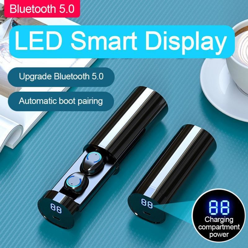 Sweat Proof 22*15mm Bluetooth 5.0 Wireless Earbuds 30Hz-20KHz