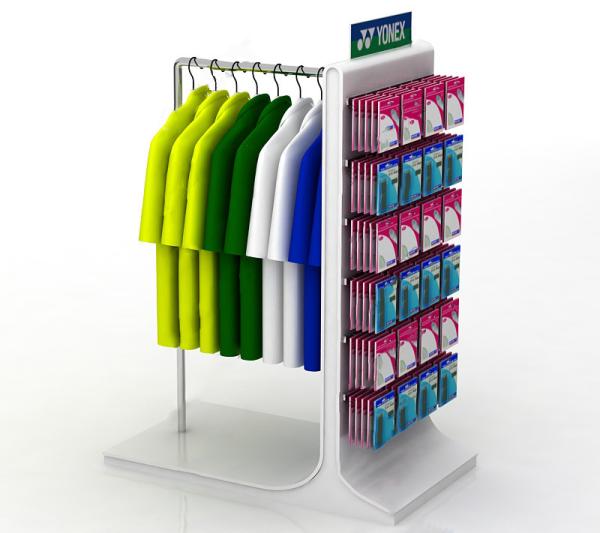 Powder Coating Sports Display Shelves Retail Sock Displays Rack OEM / ODM