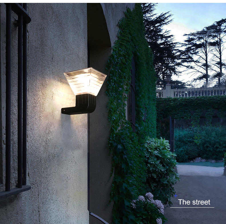 Outdoor Wall Mounted Solar Light , Solar body Induction Wall Lamp 3000k 6000k