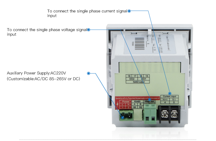 Data Logger For Current Voltage Frequency Digital Analog Single Phase Combined Meter RH-UIF73