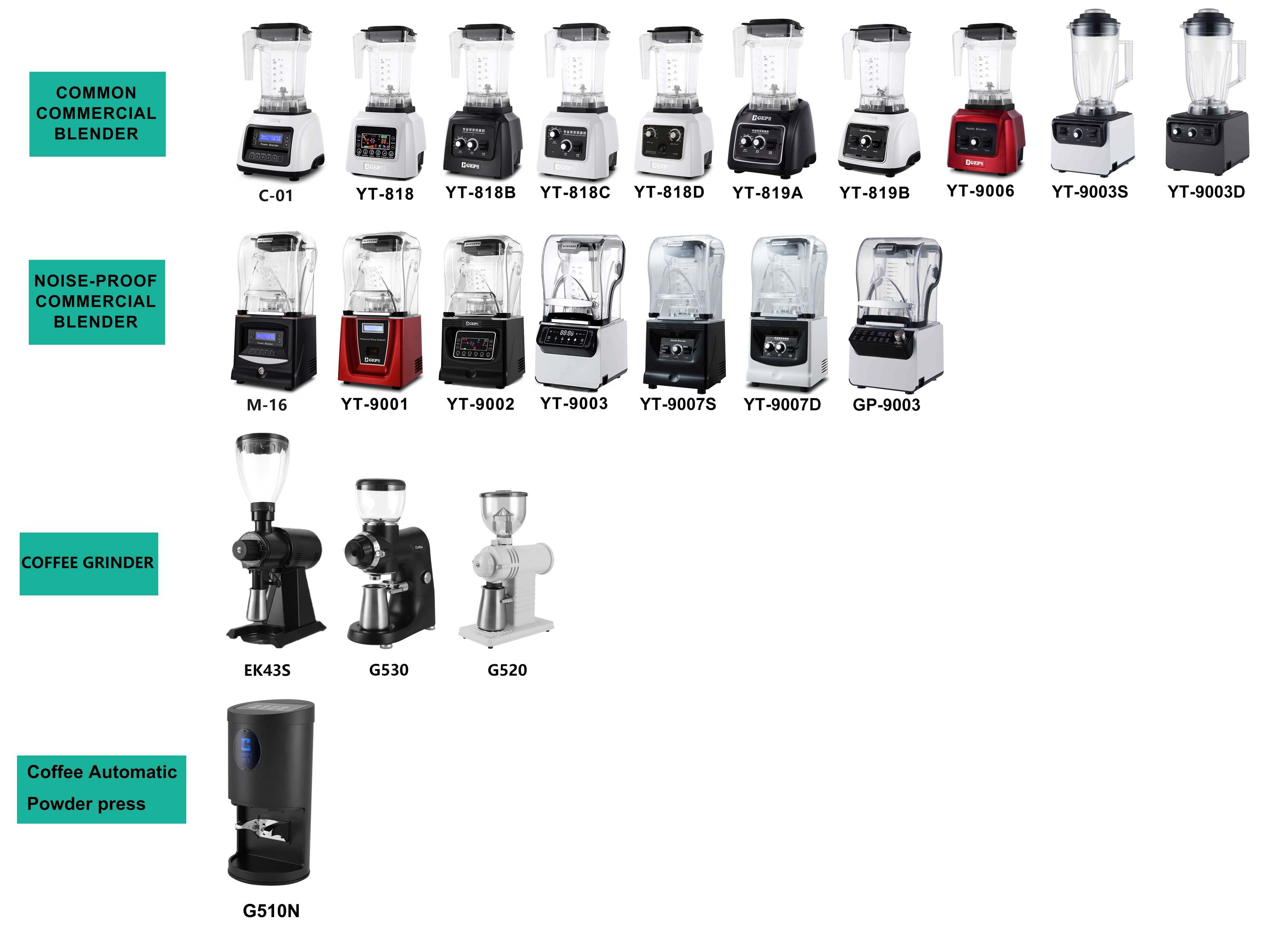 1800W Commercial Blender Electric Variable Speed Smoothie Blander for Kitchen Appliances