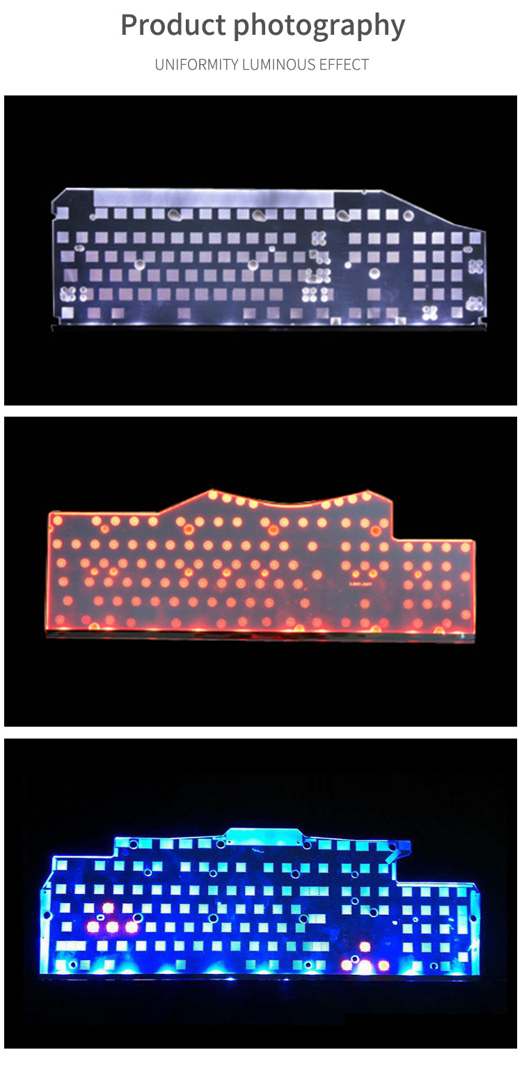 Lighting Uniformity LGF Dome Array Black Light Guide Film PET For Keyboard