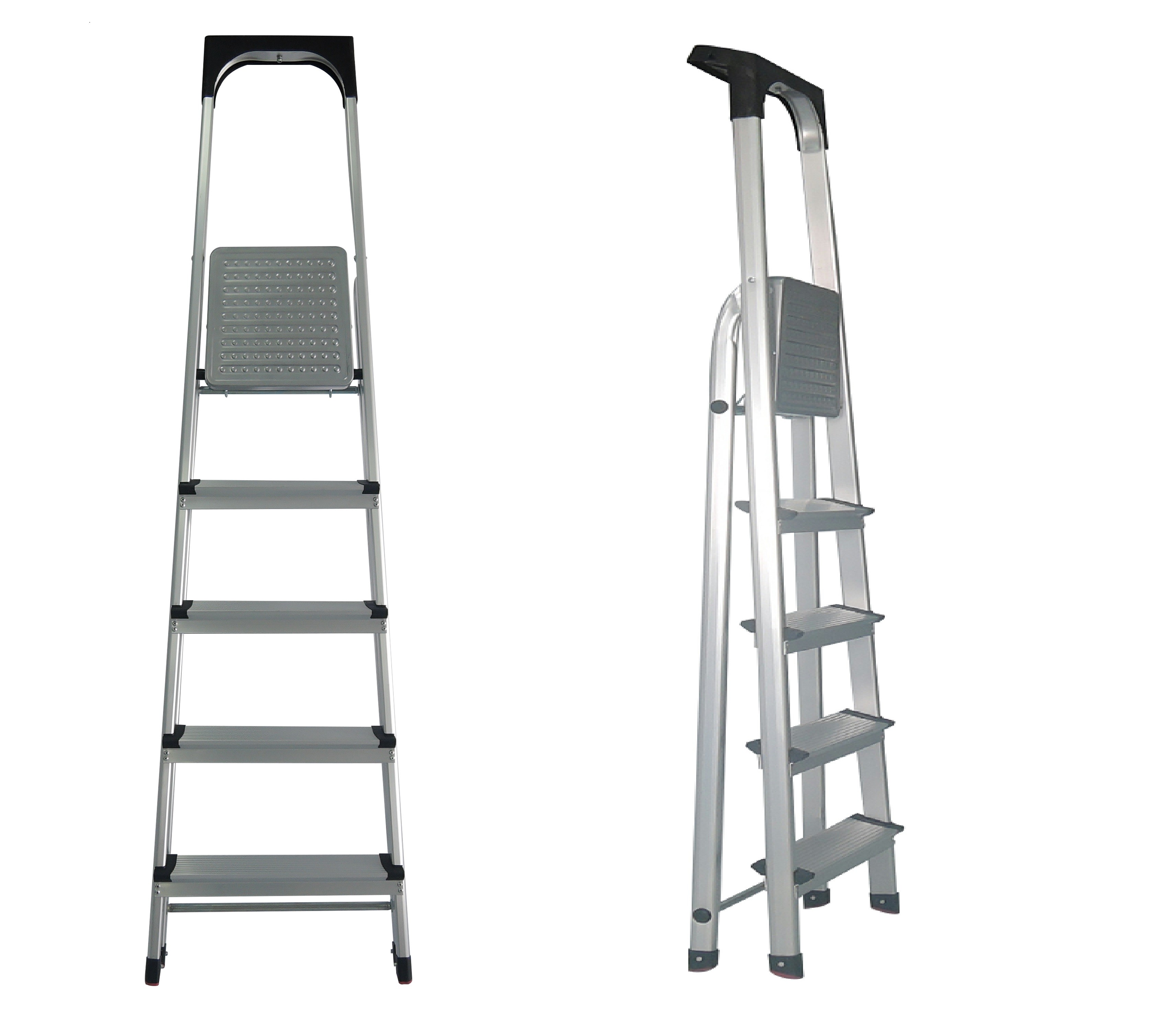Household Aluminum Extension Ladder 5 Steps 177x47x12cm Folding Size